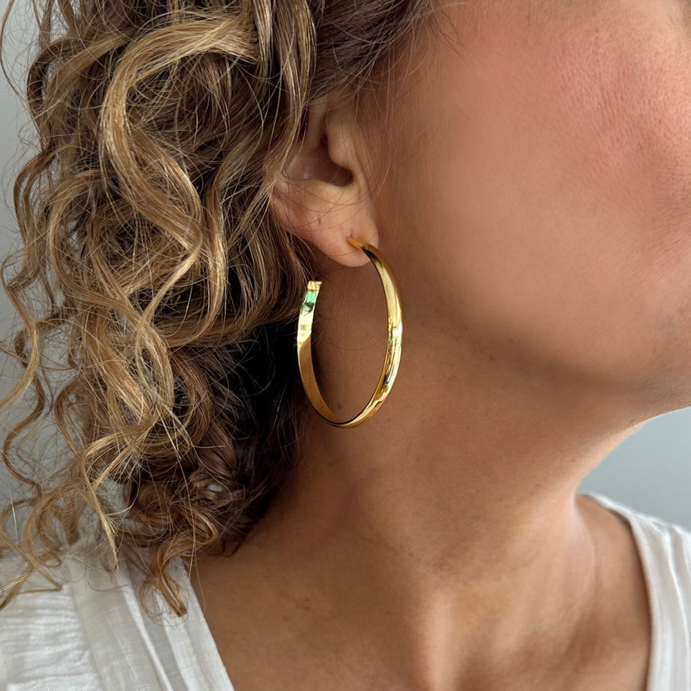 MICHIGAN  HOOP EARRINGS
